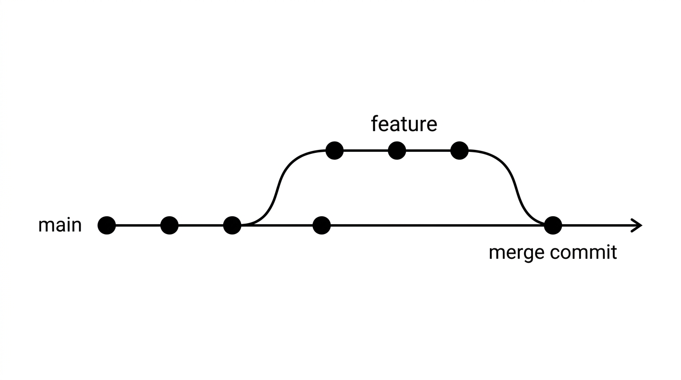 分支从主线分出再合并(示意)